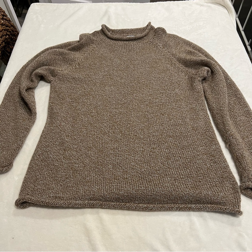 Mexacali Blues handmade 100% alpaca sweater Peru size L  lagenlook minimalist